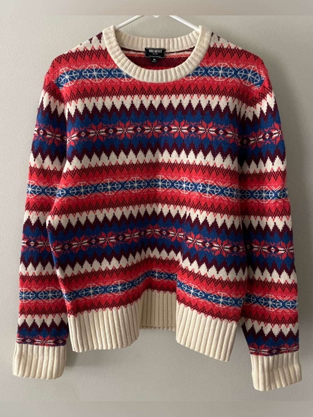 Todd Snyder 100% Wool Fair Isle Sweater Size M